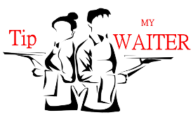 cashless tipping for UK waiters and waitresses. Tip My Waiter logo.